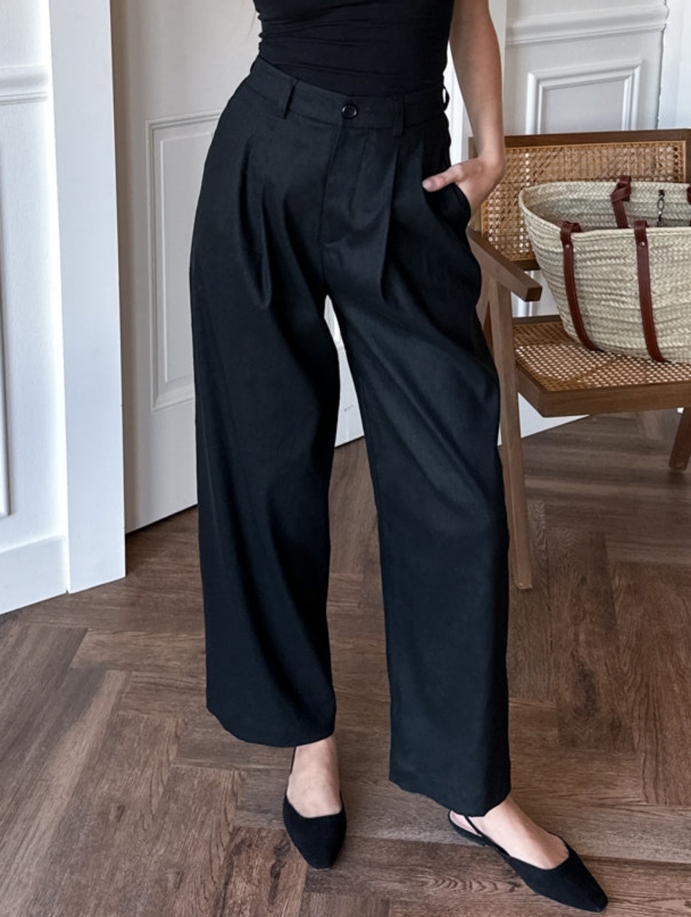 Emerson Fry Essential Pleated Pant - Black